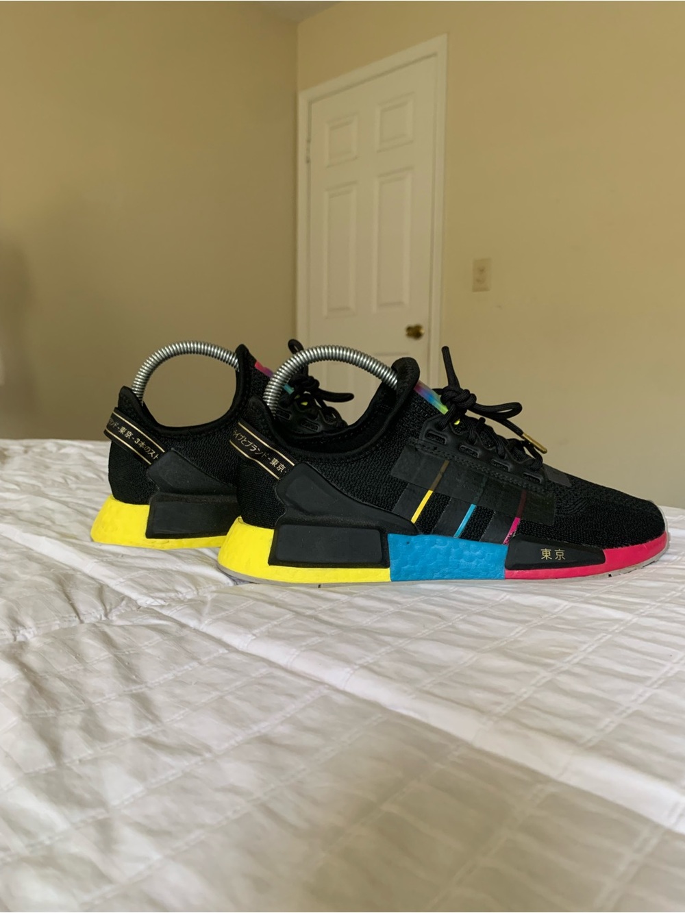 Adidas Men’s Black Multicolor NMD R1 Sport Sneakers